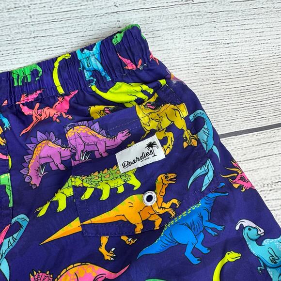 Boardies Boy's Purple Rainbow Dinosaur Printed Swim Trunks Size 11/12 - Picture 8 of 8